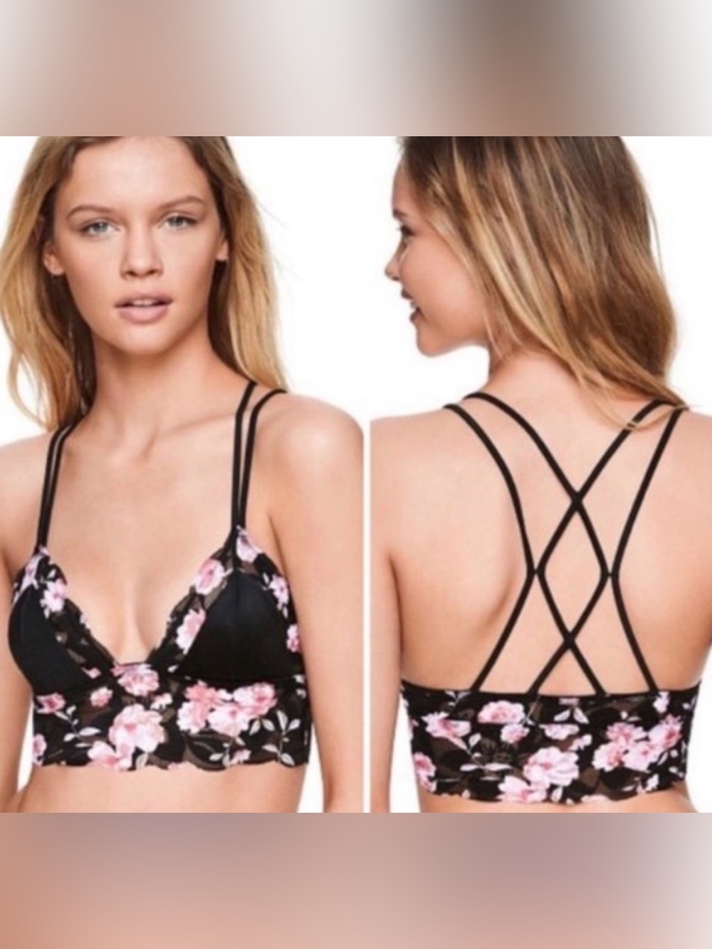 Victoria's Secret PINK Floral Lace Date Bralette